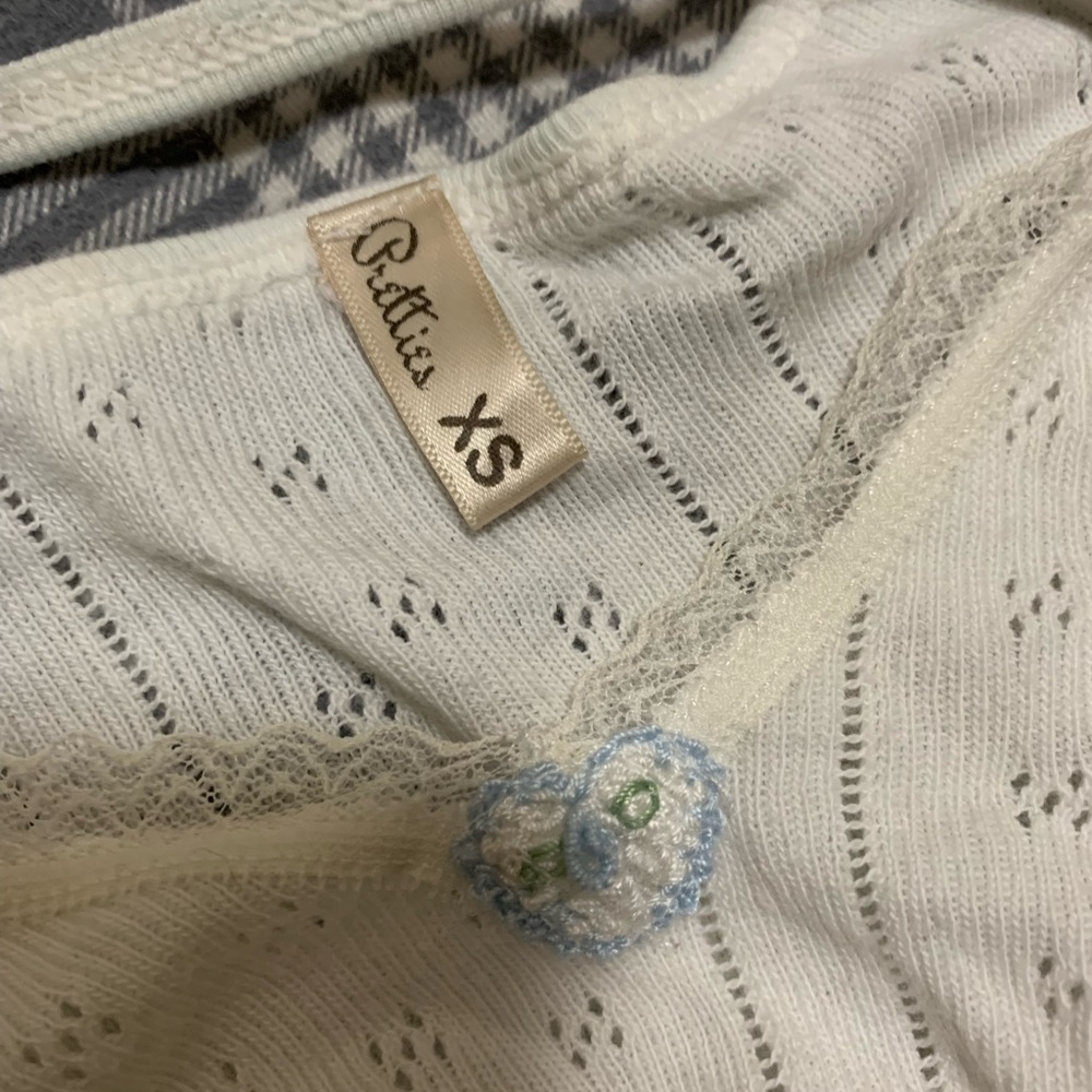 Pretties Venice pointelle tank top size xs